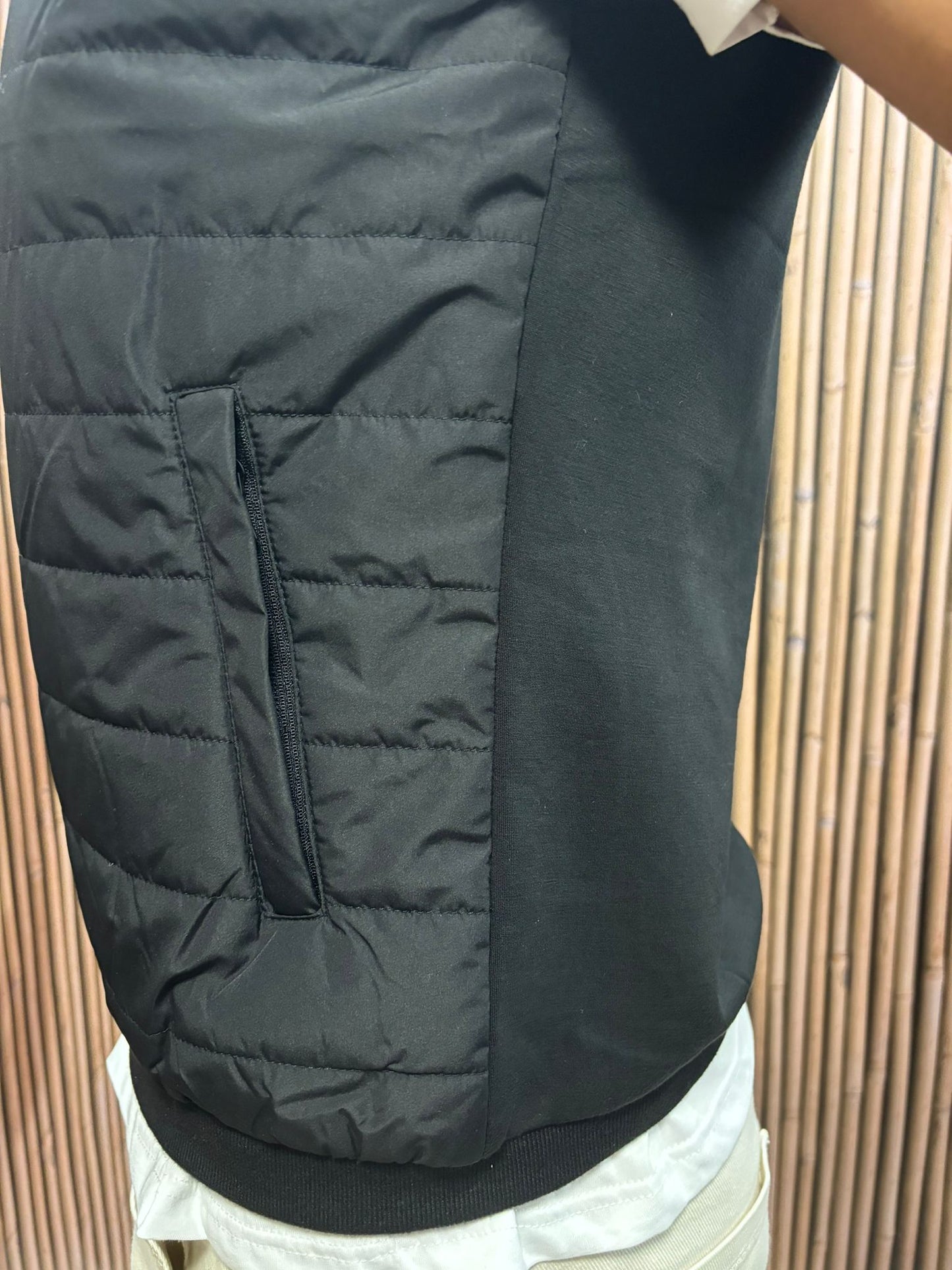 Smanicato doppio tessuto con zip