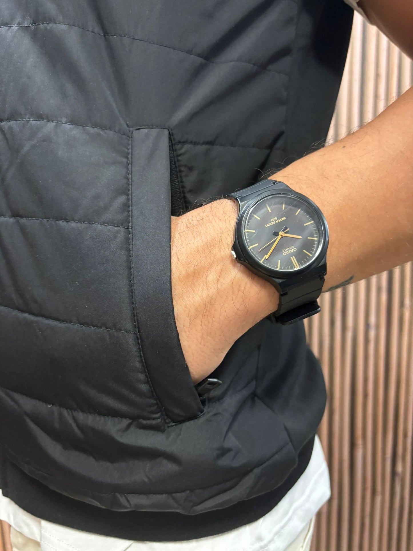 Smanicato doppio tessuto con zip