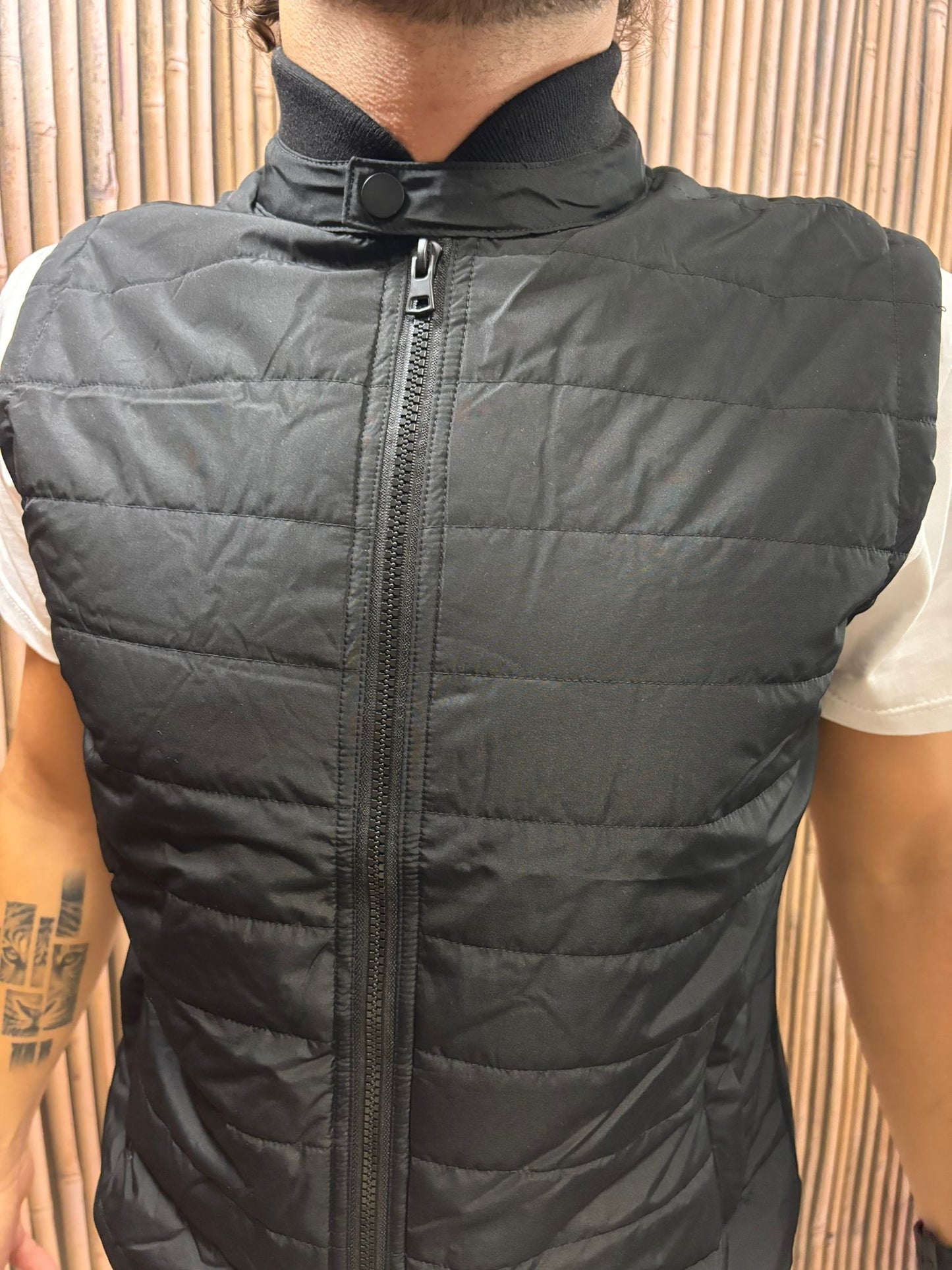 Smanicato doppio tessuto con zip