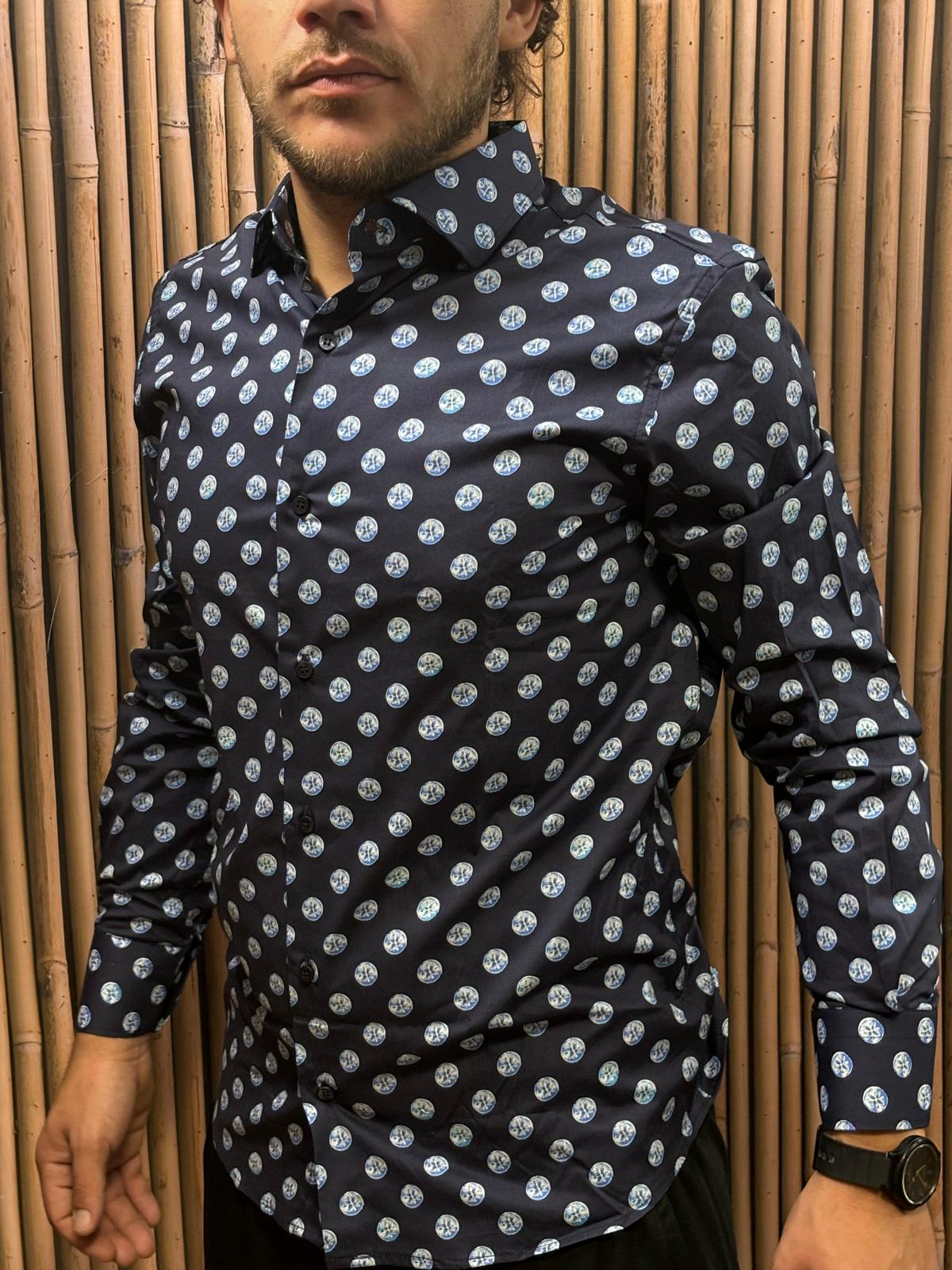 Camicia slim fantasia