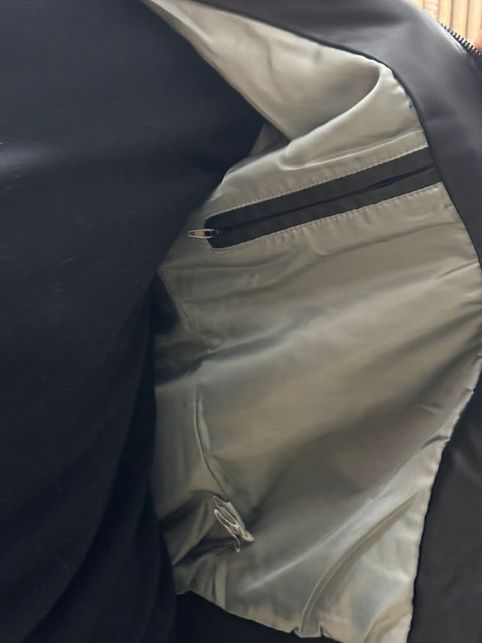 Giubotto ecopelle Nero trapuntato leggero