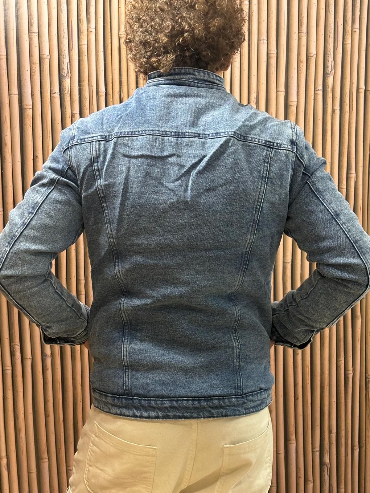 Giubbotto jeans con pelliccia