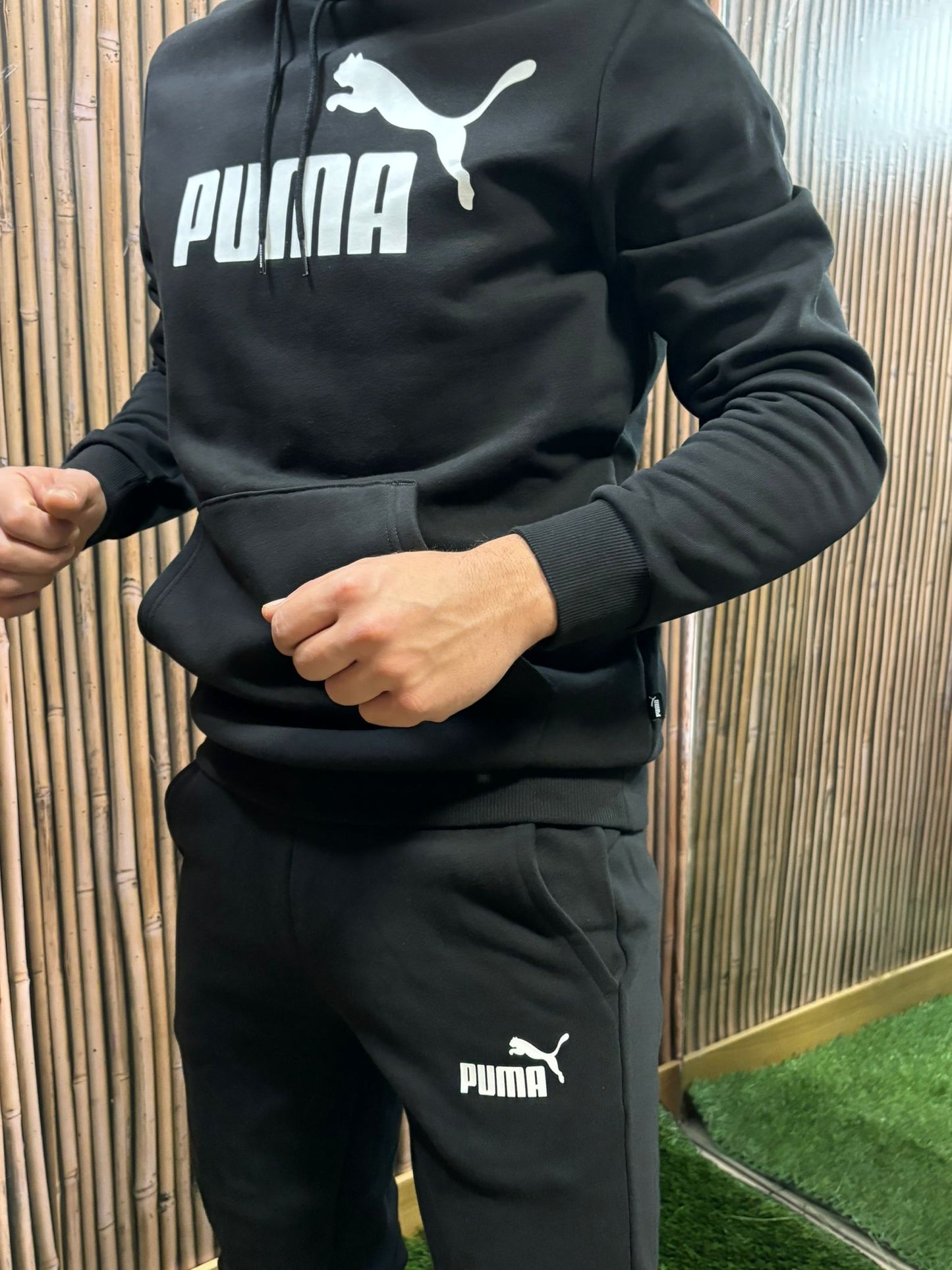 Tuta Puma felpata con logo