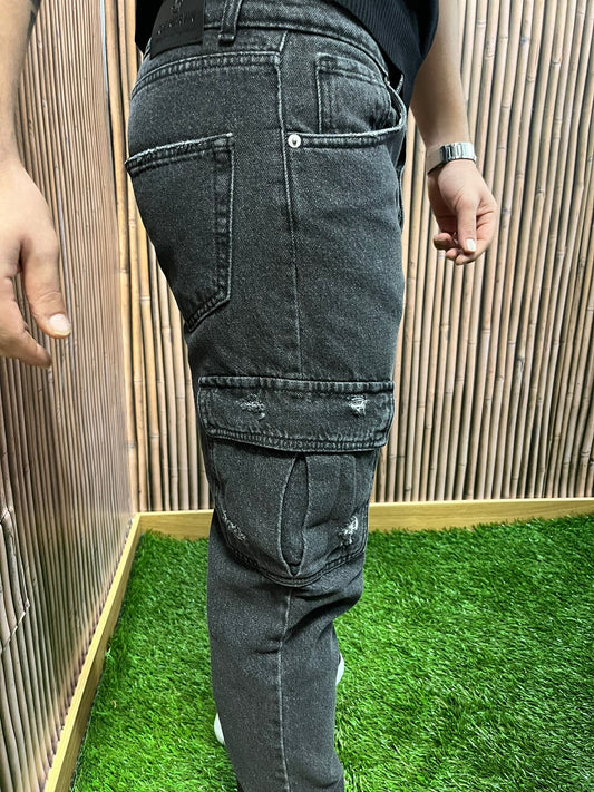 Jeans cargo con tasconi