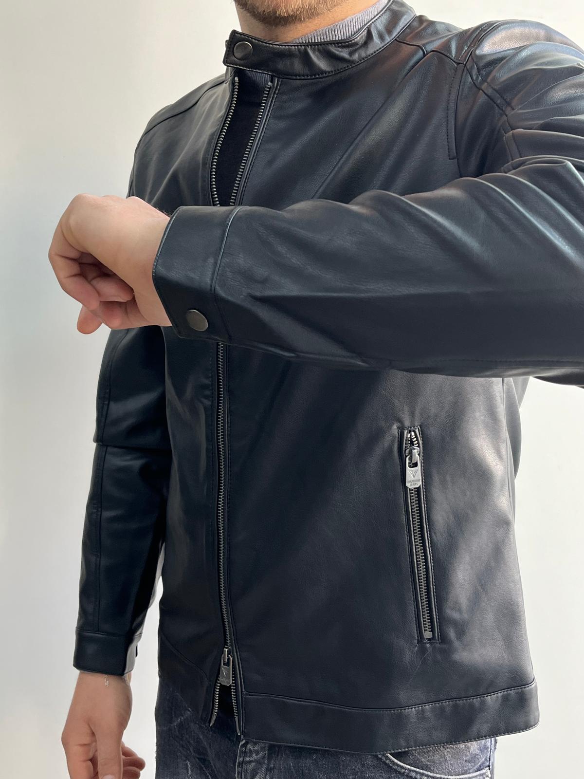 Giubottino ecopello con collo coreano